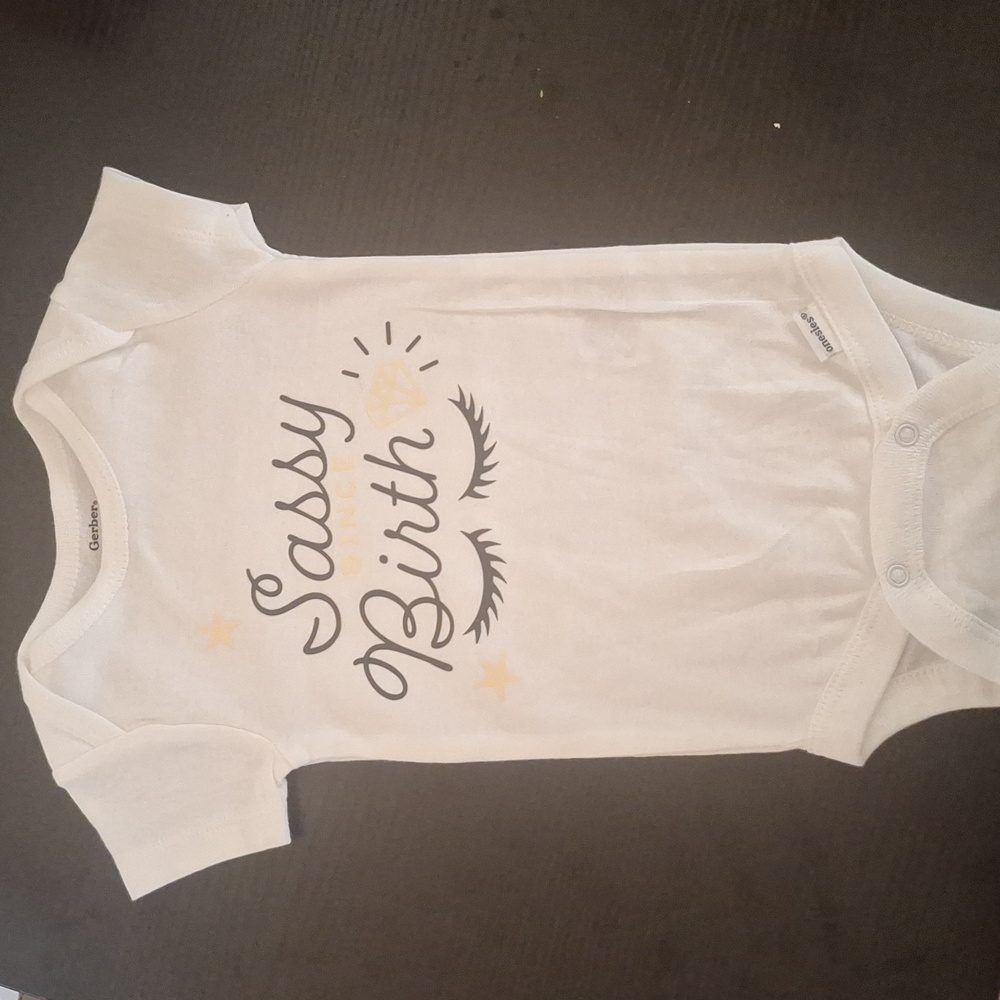 Homemade baby onesie size 0-3 months